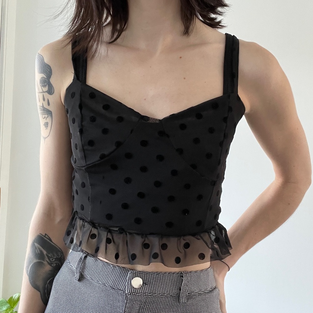 ❤️ NWT Sheer Black PrettyLittleThing Cami